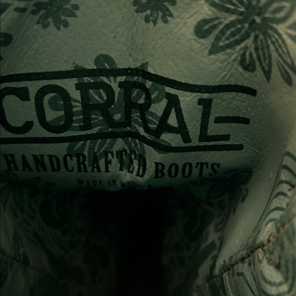 Corral Women's Inlay Western Boot Snip Toe - A3859 Size 7.5 Studded Black Brown - Picture 13 of 16